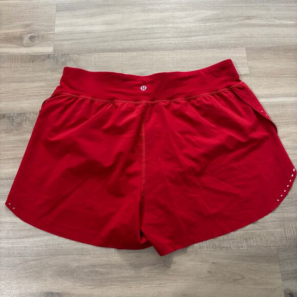 Lululemon Fast and Free Reflective Short Dark Red Women Size 8 - Picture 3 of 4